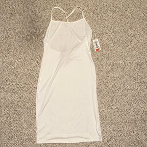 White dress, crisscross back new with tags